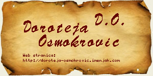 Doroteja Osmokrović vizit kartica